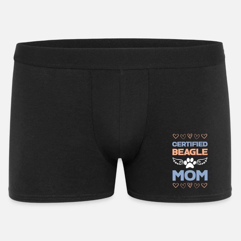Beagle-Mama Zertifiziert - Männer Boxer Shorts - Schwarz