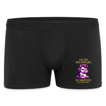 Get out of my way, you unnecessary social contact - Men's Boxer Shorts - black - Front