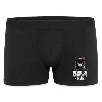  Bevor Ich Antworte Nein Lustige Grumpy Katze - Boxer Homme - noir - Devant