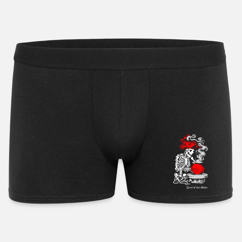 Der Geist des Schöpfers – Skelett-Handwerksdesign - Männer Boxer Shorts - Schwarz