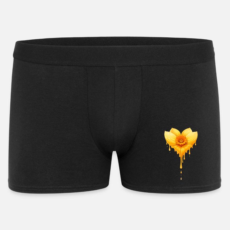 Påskeliljeblomst hjerteform illustration - Boxer Shorts til mænd - sort