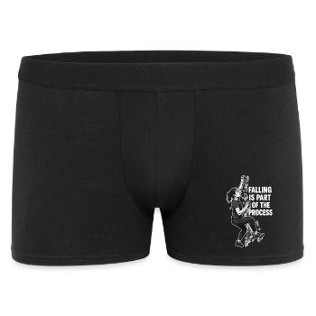Femme Bouldering : La chute fait partie du processus - Boxer Homme - noir - Devant