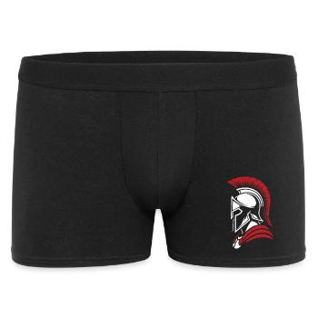 Spartiate Noble Guerrier Logo Mascotte Portrait - Boxer Homme - noir - Devant