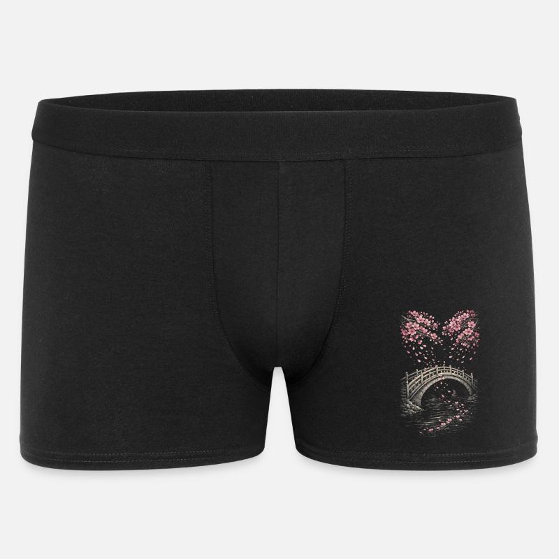 Kirschblüten Sakura Kirschblüte - Männer Boxer Shorts - Schwarz