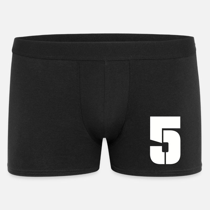 5 - Männer Boxer Shorts - Schwarz