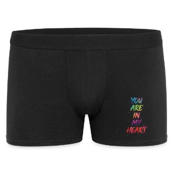 You Are In My Heart Color Text Painting Print - Men's Boxer Shorts - black - Front