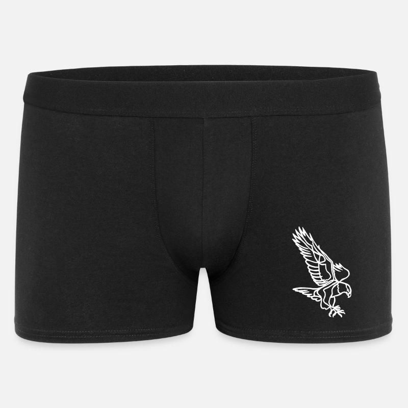 White Eagle in Flight - Men's Boxer Shorts - black