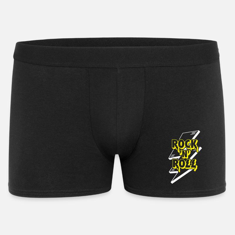 Rock 'N' Roll Lightning Bolt 3D-logo - Boxer Shorts til mænd - sort