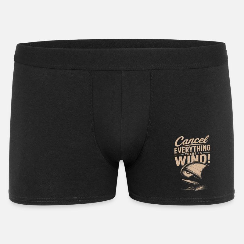 Windsturm Windsurf-Statement - Männer Boxer Shorts - Schwarz