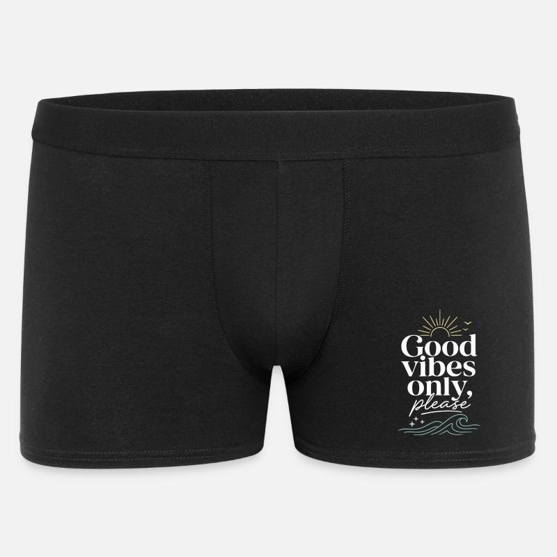 Gute Vibes Nur Bitte – Sonne & Meer - Männer Boxer Shorts - Schwarz