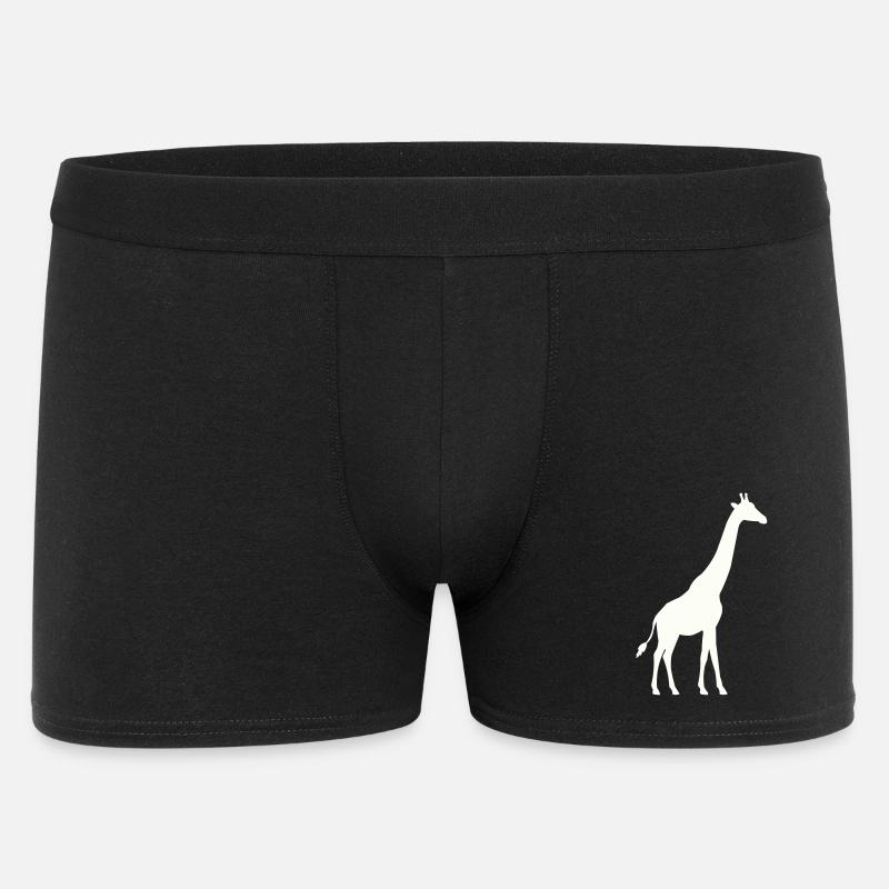Giraffe Silhouette - Männer Boxer Shorts - Schwarz