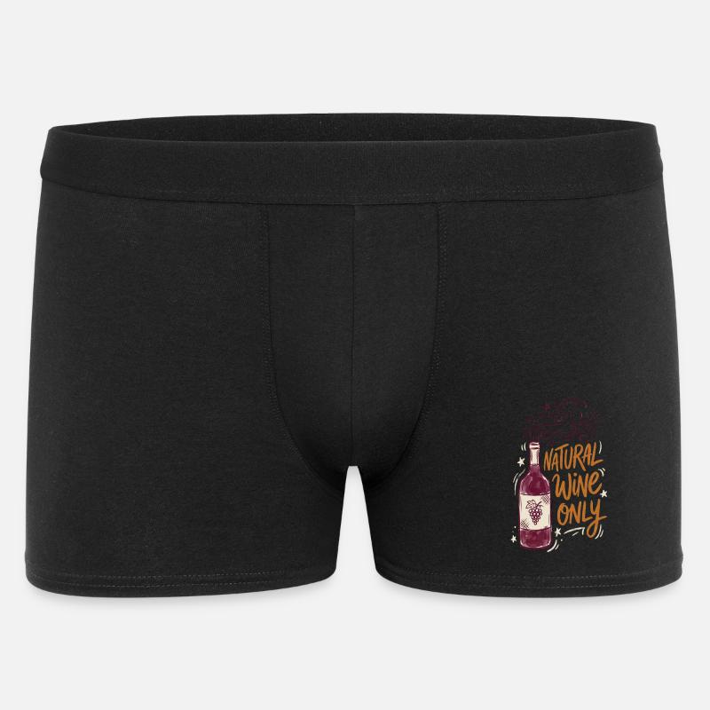 Natural Wine Only - Männer Boxer Shorts - Schwarz