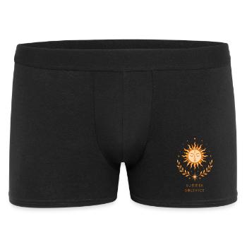 Summer Solstice Sonne – Boho Symbol - Männer Boxer Shorts - Schwarz - Vorne
