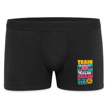 Train Your Brain Gym Motivation - Men's Boxer Shorts - black - Front