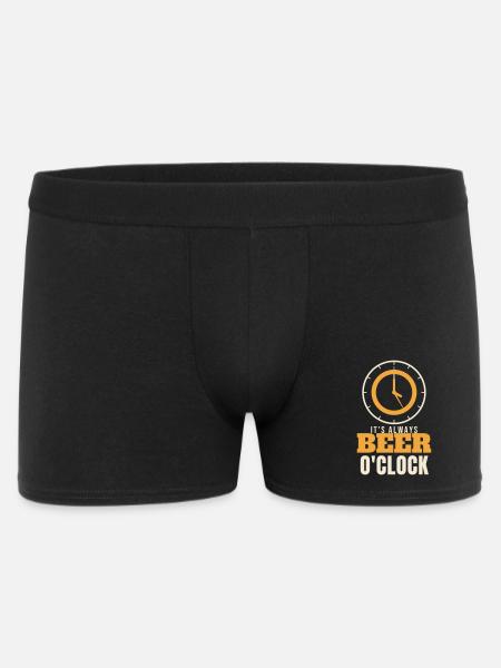 Beer O'Clock - Funny Beer Clock Gift - Men's Boxer Shorts - black