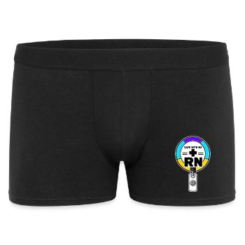 Pride Nurse RN Pride Safe With Me Badge Reel Gift - Men's Boxer Shorts - black - Front