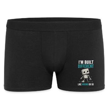 Built Different, Like Wrong - Meme Humor, Funny - Men's Boxer Shorts - black - Front