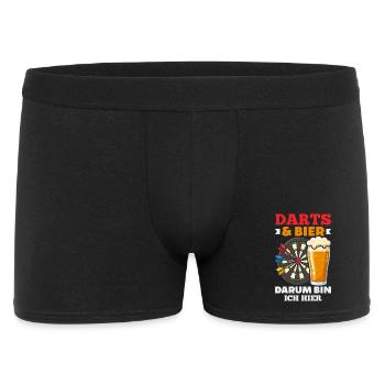 Lustige Darts Sprüche Darts Geschenke - Männer Boxer Shorts - Schwarz - Vorne