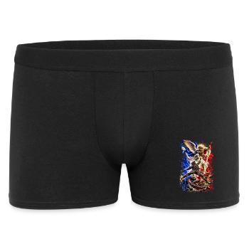 St. Michael der Beschützer - Männer Boxer Shorts - Schwarz - Vorne