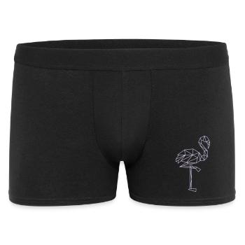 flamingo - Männer Boxer Shorts - Schwarz - Vorne
