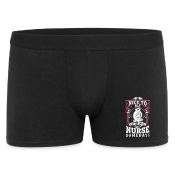 Krankenschwester nett - Männer Boxer Shorts - Schwarz - Vorne