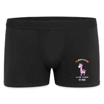 Magic Llamacorn Lama Einhorn Comic - Männer Boxer Shorts - Schwarz - Vorne