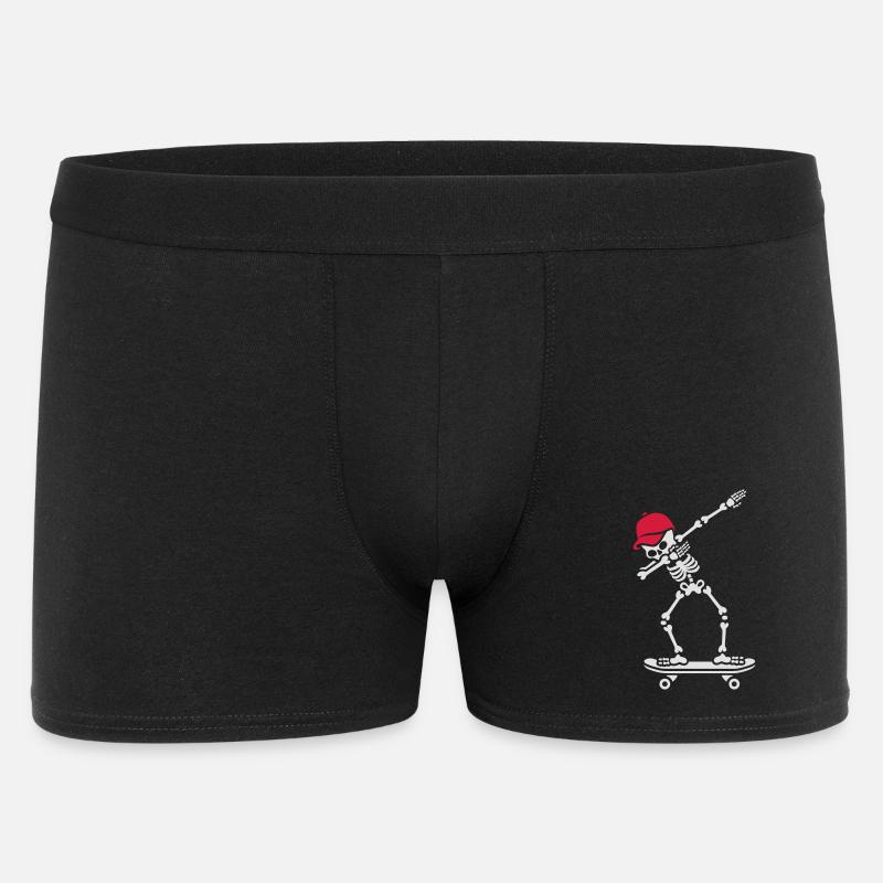 Dab dabbing skeleton skateboard skater - Boxer Shorts til mænd - sort