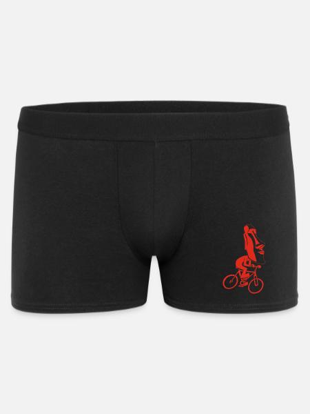 Balade à vélo sur l'île de Pâques (rouge) - Boxer Homme - noir