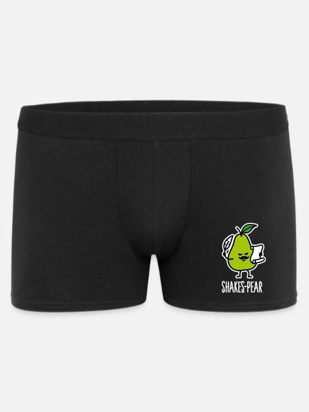 Shakes-Pear, Funny Shakespeare Pun Pear - Men's Boxer Shorts - black