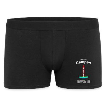 Leuchtturm Campen an der Ems Nordsee Handzeichnung - Männer Boxer Shorts - Schwarz - Vorne