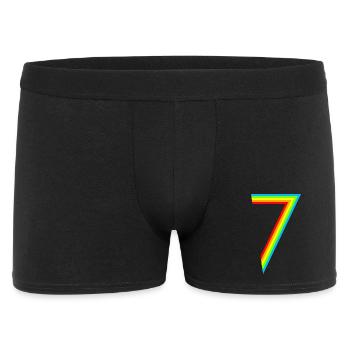 Schon 7 Jahre! - Männer Boxer Shorts - Schwarz - Vorne