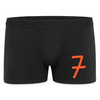 7 Number seven number orange birthday - Men's Boxer Shorts - black - Front