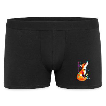 Renard de l’explosion de couleurs, - Boxer Homme - noir - Devant
