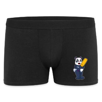 Panda Cricket Cricket Bat - Men's Boxer Shorts - black - Front
