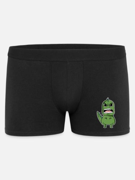 angry dino - Men's Boxer Shorts - black