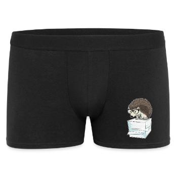 Hedgehog Secretary Paper Stack Office - Men's Boxer Shorts - black - Front