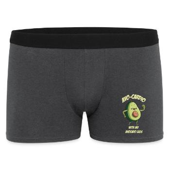 Avo Cardio Avocado does sports - Men's Boxer Shorts - charcoal grey - Front