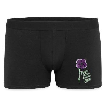 Motif floral avec salutation manuscrite - Boxer Homme - noir - Devant