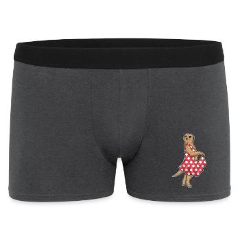 Erdmännchen Polka Dots Kleid - Männer Boxer Shorts - Anthrazit - Vorne