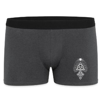 Yggdrasil Arbre de Vie Triquetra - Boxer Homme - charbon - Devant