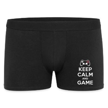 Cadeau 'Keep Calm and Game', Sérénité Gamer - Boxer Homme - noir - Devant
