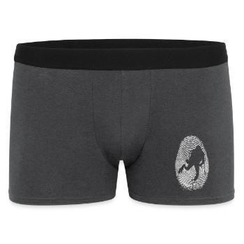 Sauvetage d’empreintes digitales : silhouette de la main secourable - Boxer Homme - charbon - Devant