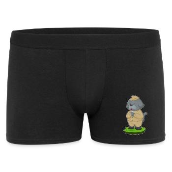 Hund Bräutigam Anzug Hochzeit - Männer Boxer Shorts - Schwarz - Vorne