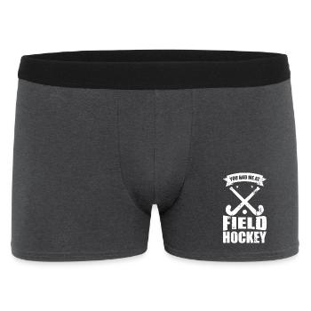 Hockey Player Joke - Men's Boxer Shorts - charcoal grey - Front