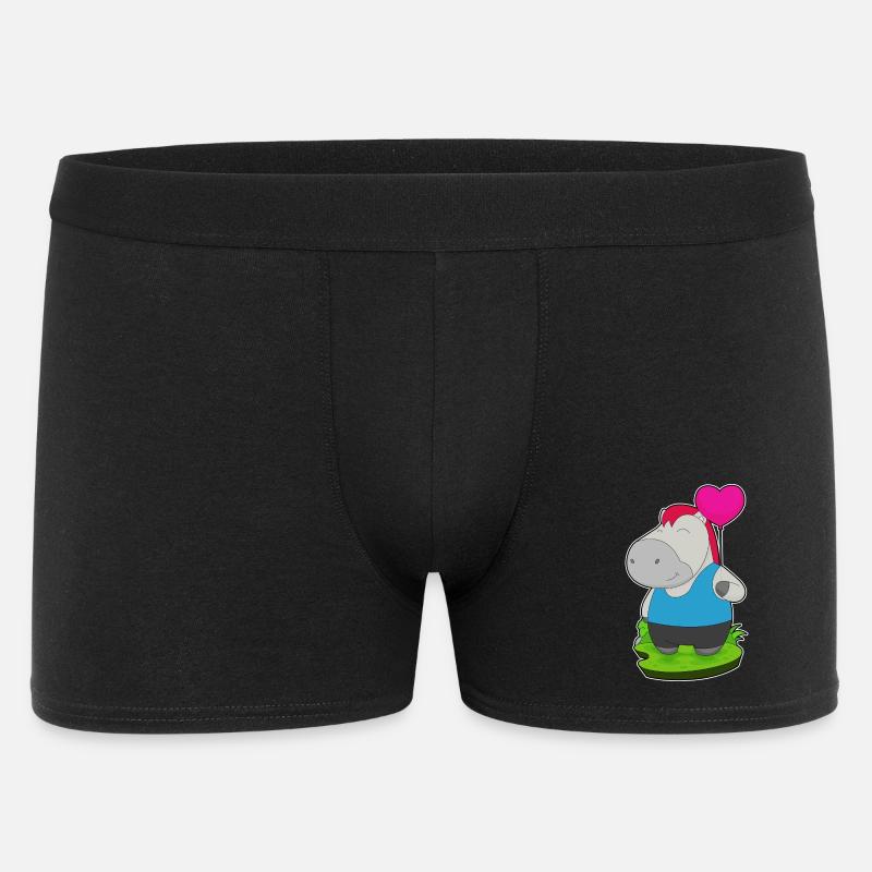 Pferd Luftballon - Männer Boxer Shorts - Schwarz