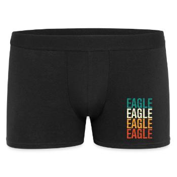 Adler Jahrgang - Männer Boxer Shorts - Schwarz - Vorne