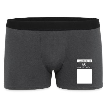 Guestbook 60th Birthday Signature T-shirt - Men's Boxer Shorts - charcoal grey - Front