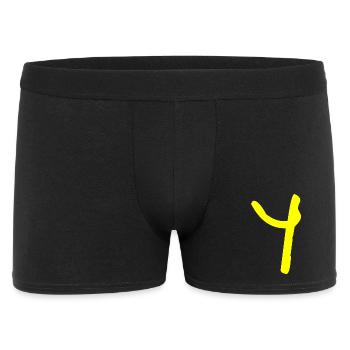 Buchstabe Y - Männer Boxer Shorts - Schwarz - Vorne