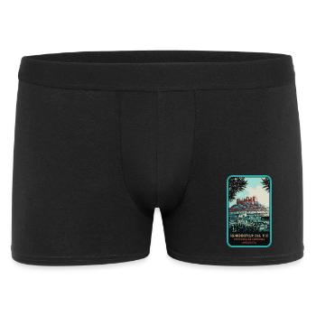 Burg Almodóvar: Andalusischer Schatz - Männer Boxer Shorts - Schwarz - Vorne