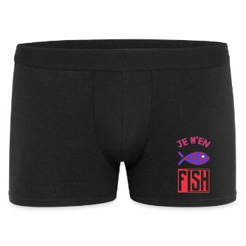 I DON'T CARE. FISH - Men's Boxer Shorts - black - Front